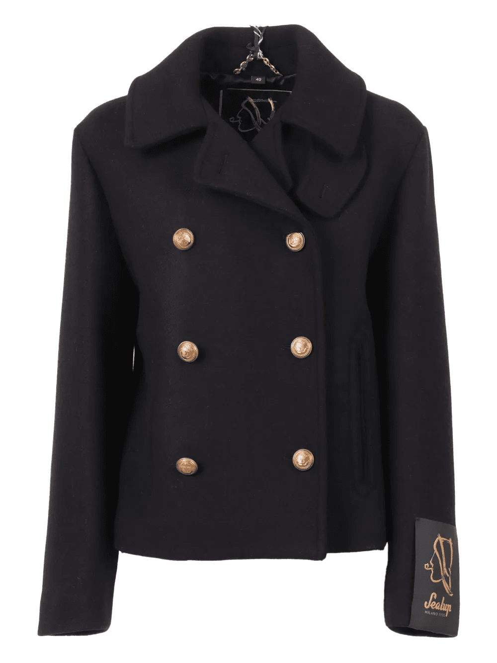 Teodora buttoned pea coat - Image 1