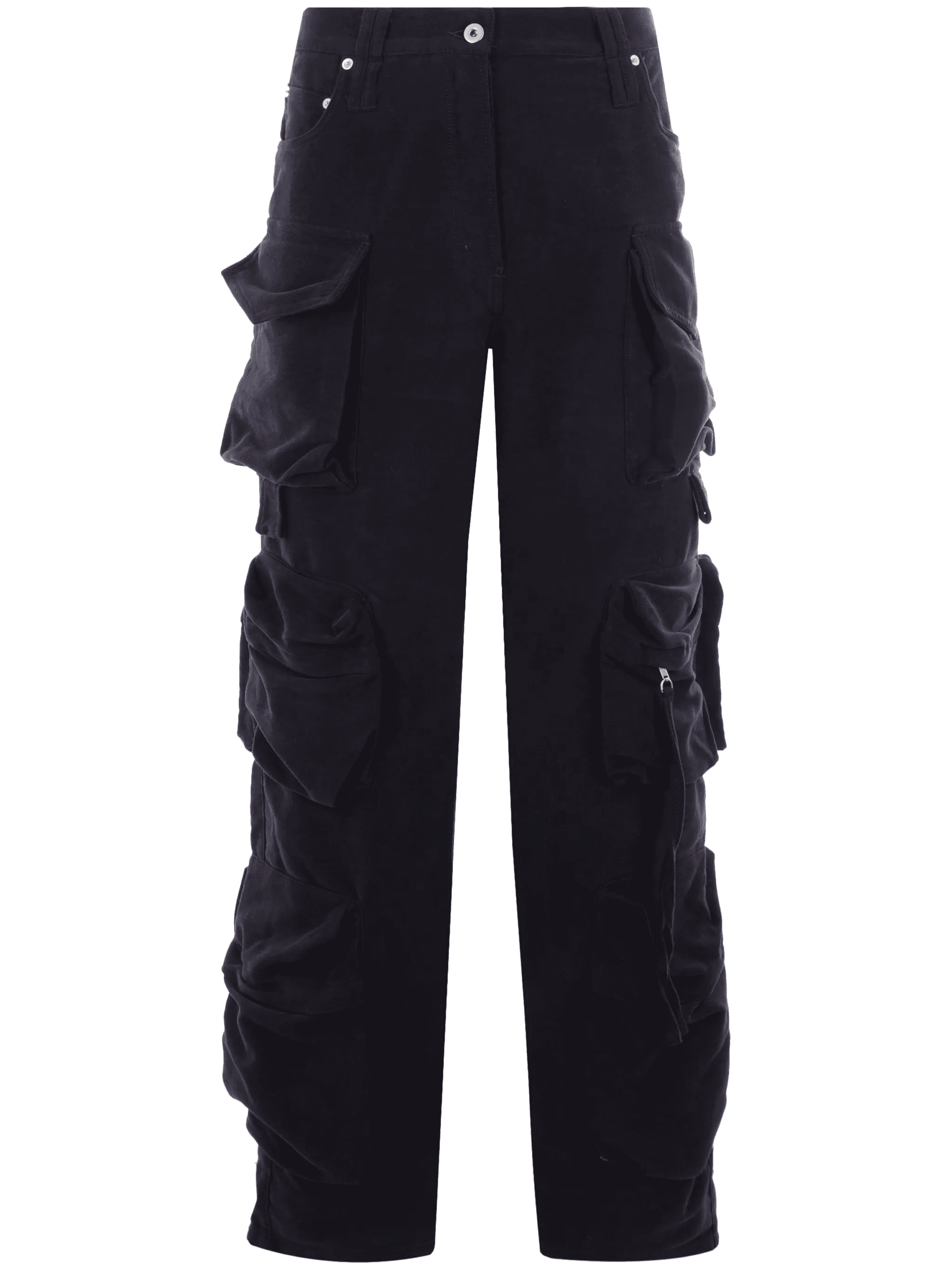 Moleskin mid-rise cargo jeans - Image 1