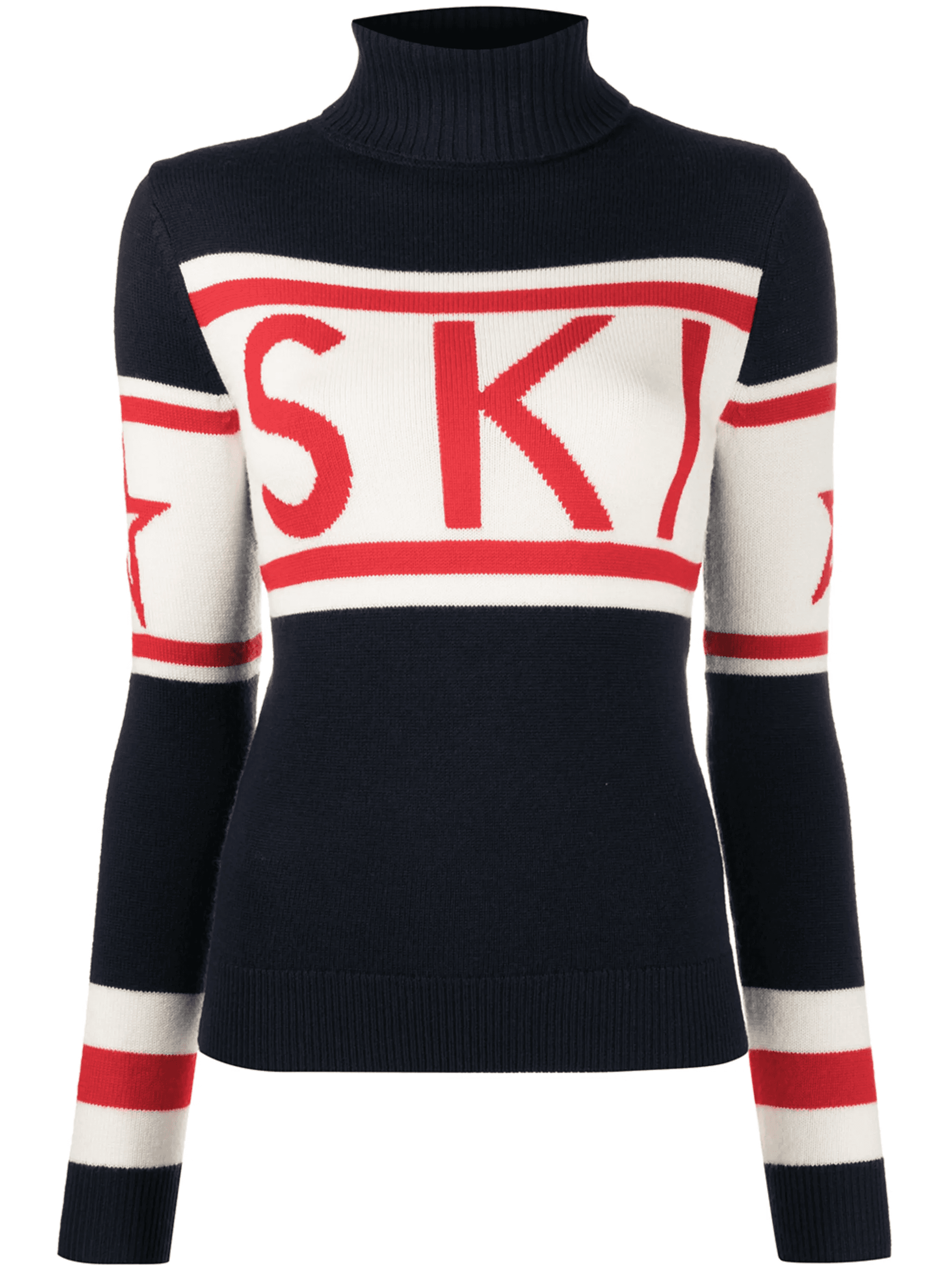Ski intarsia knit roll neck jumper - Image 1