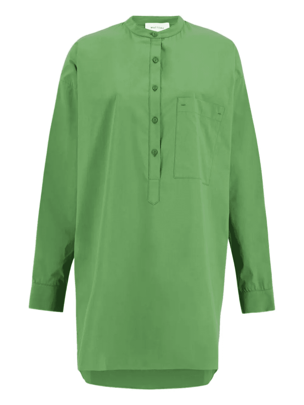 Popover long-sleeve mini shirt dress - Image 1