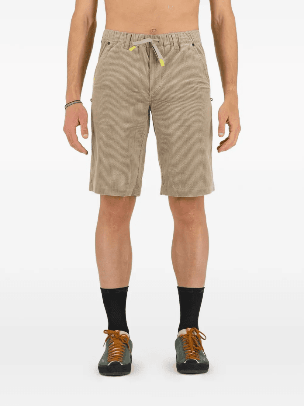 Lares drawstring-fastening corduroy shorts - Image 1