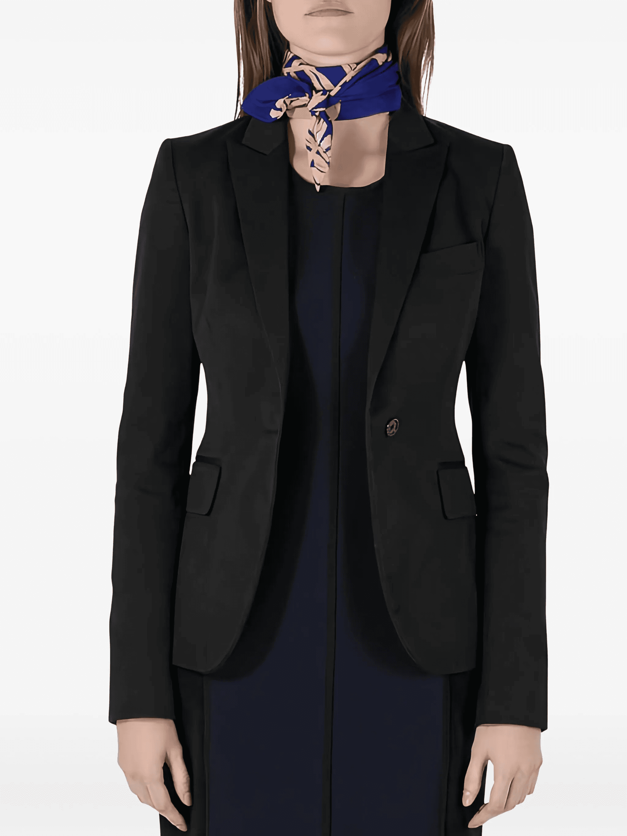 leaf-print silk scarf - Image 1