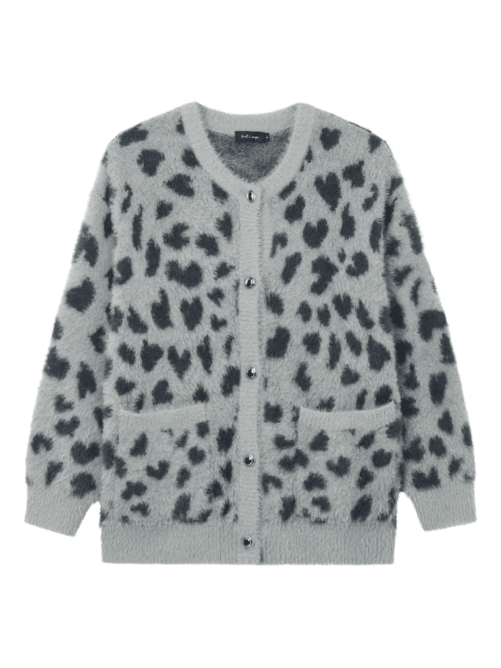 animal-pattern pocket cardigan - Image 1