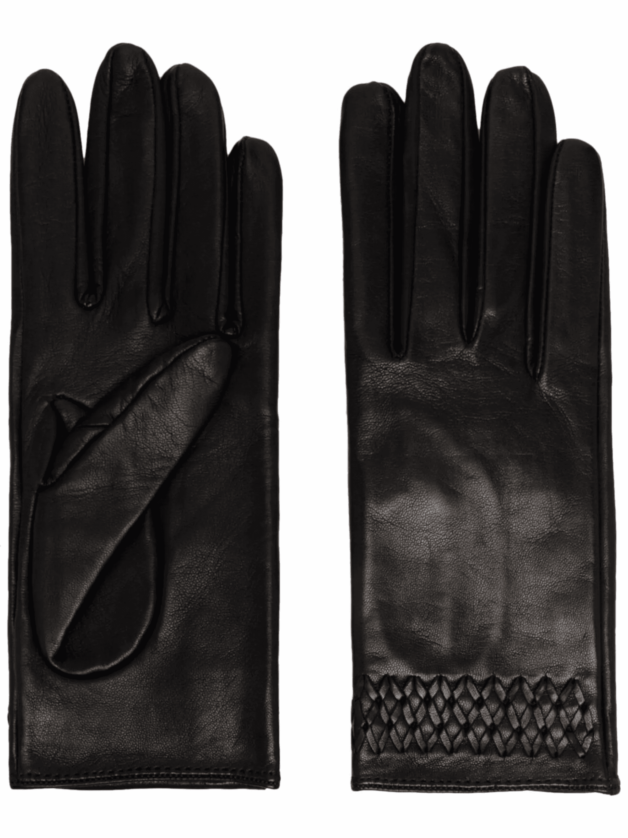 embroidered-detail leather gloves - Image 1