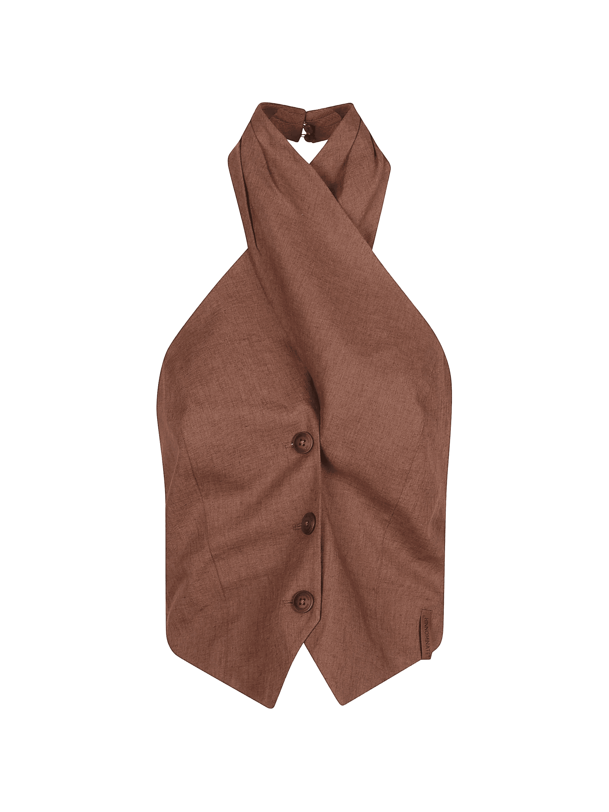 buttoned twisted-neck top - Image 1