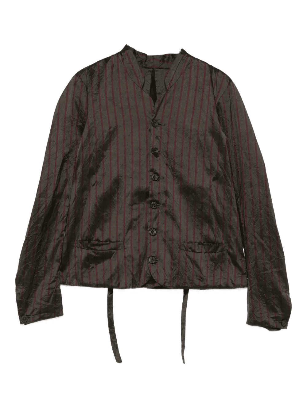 striped button-fastening jacket - Image 1
