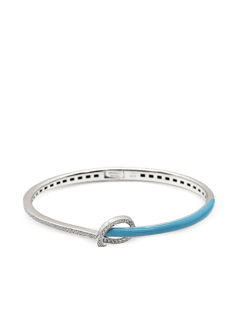 18K white gold knot diamond bracelet - Image 1