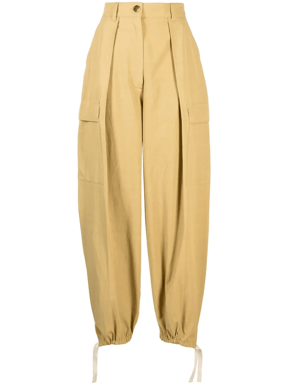 high-waisted cargo trousers - Image 1