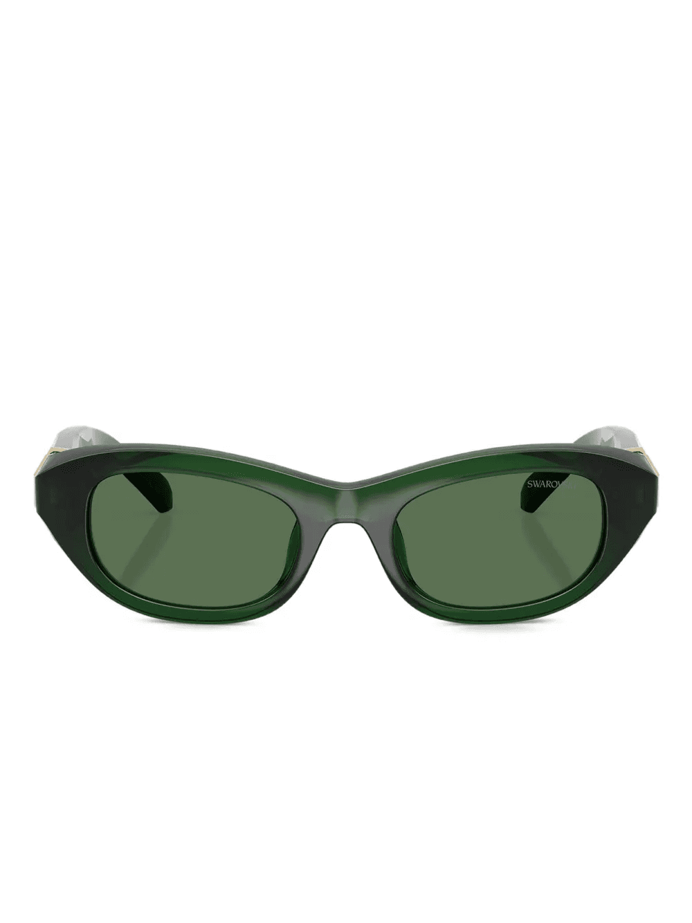 crystal-embellished oval-frame sunglasses - Image 1