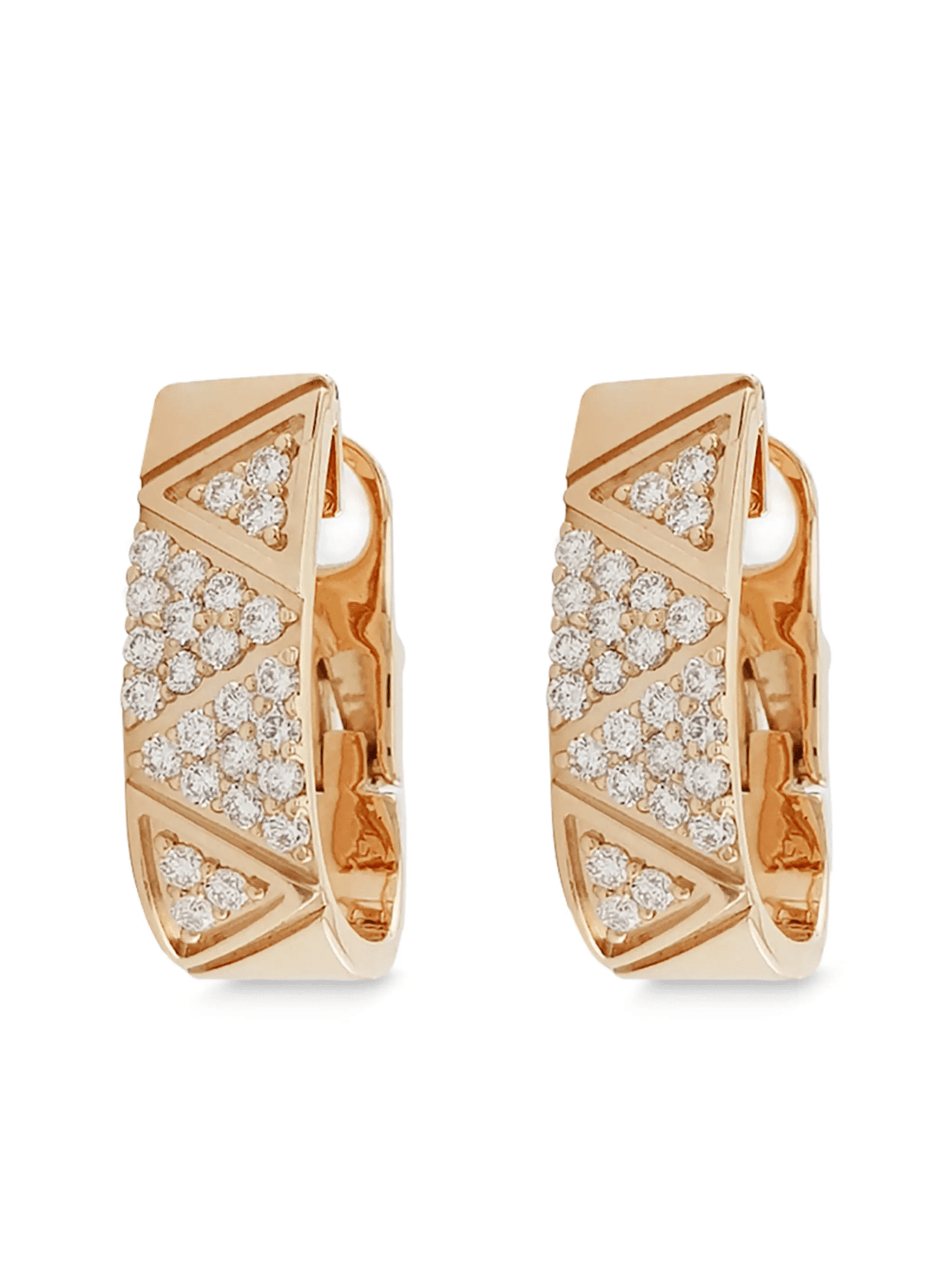18kt rose gold Elixir Continuity pavé hoop earrings - Image 1