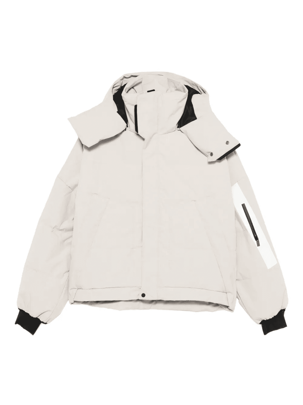 hooded zip-fastening ski jacket - Image 1