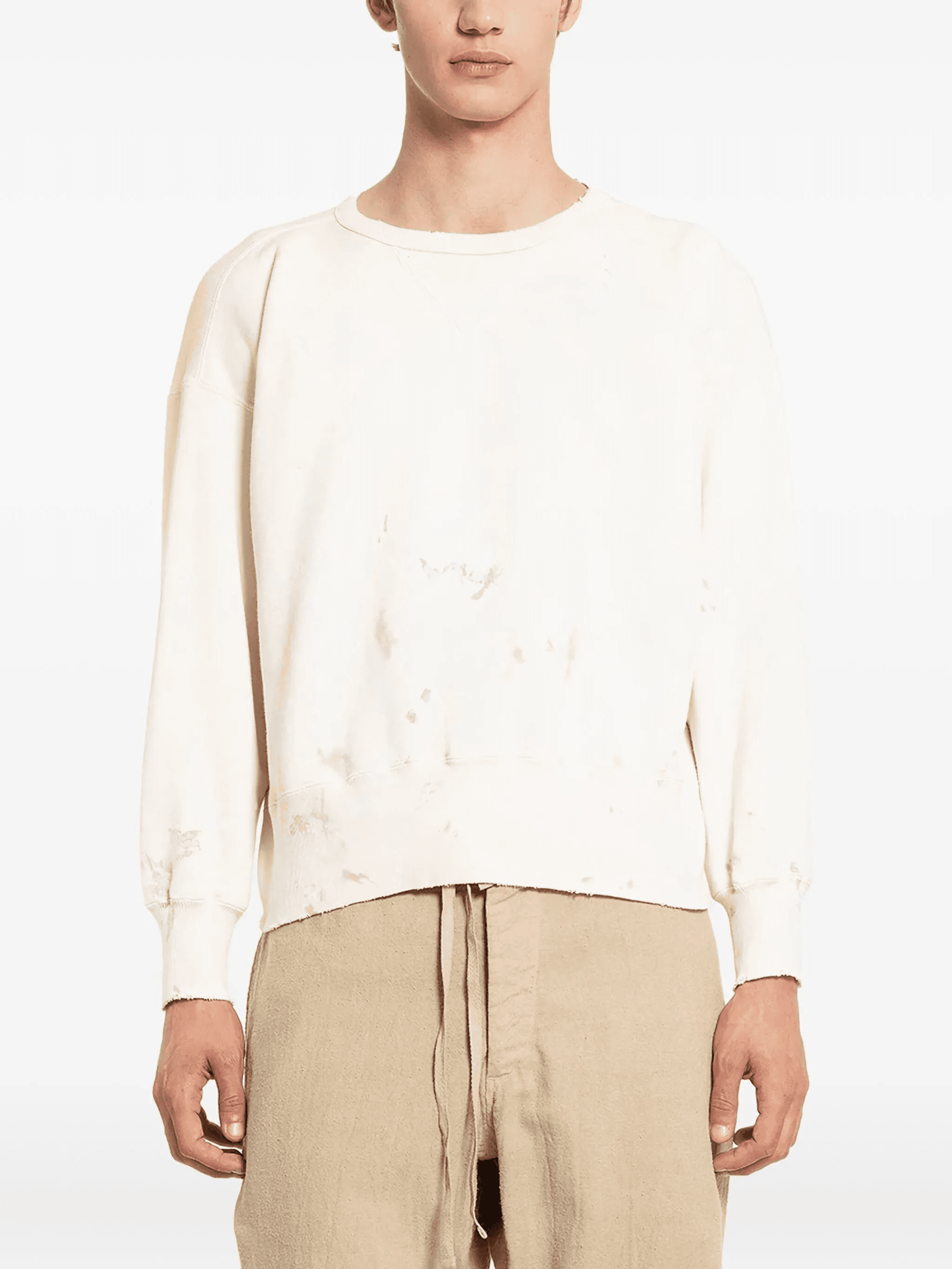 distressed cotton sweatshirt - Image 1