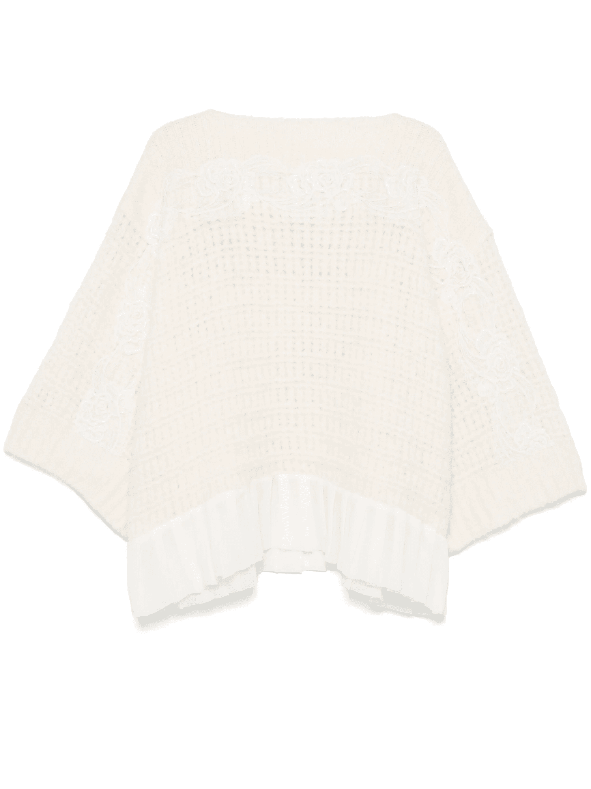 corded lace-appliqué sweater - Image 1