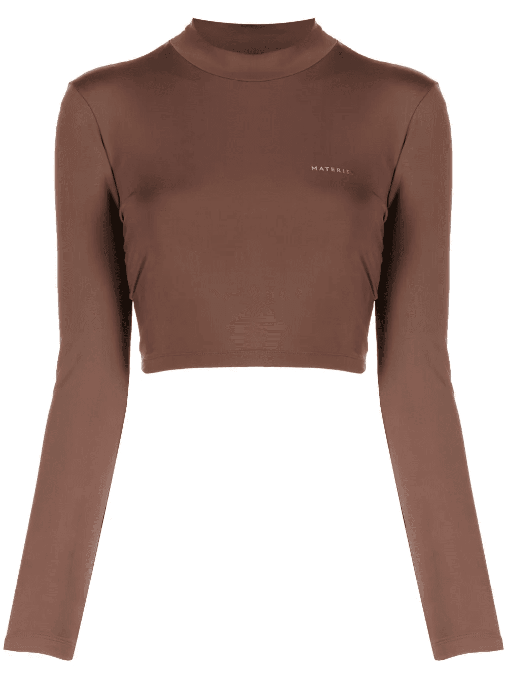 laminated-logo roll-neck top - Image 1