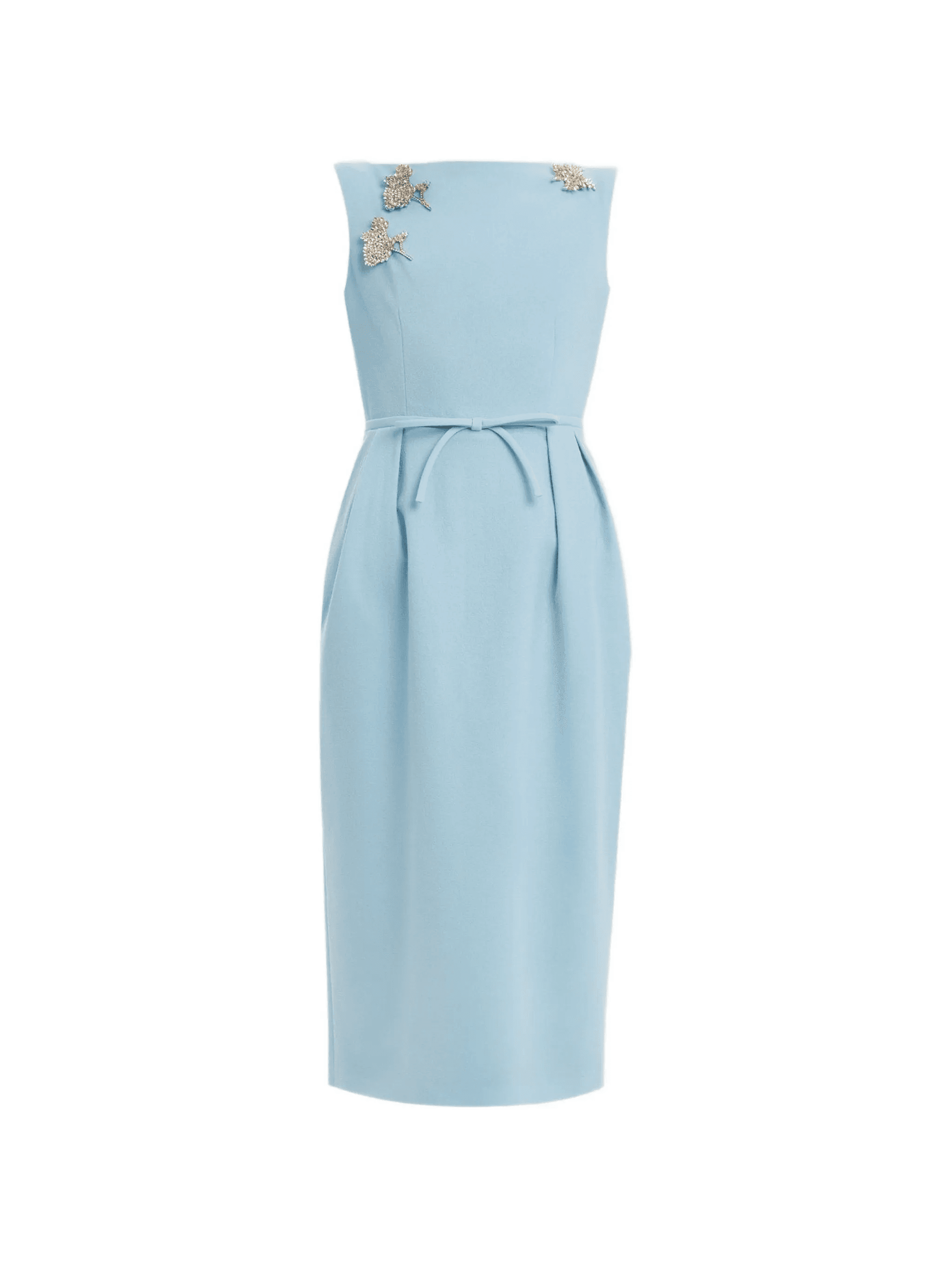 floral-brooches pencil dress - Image 1