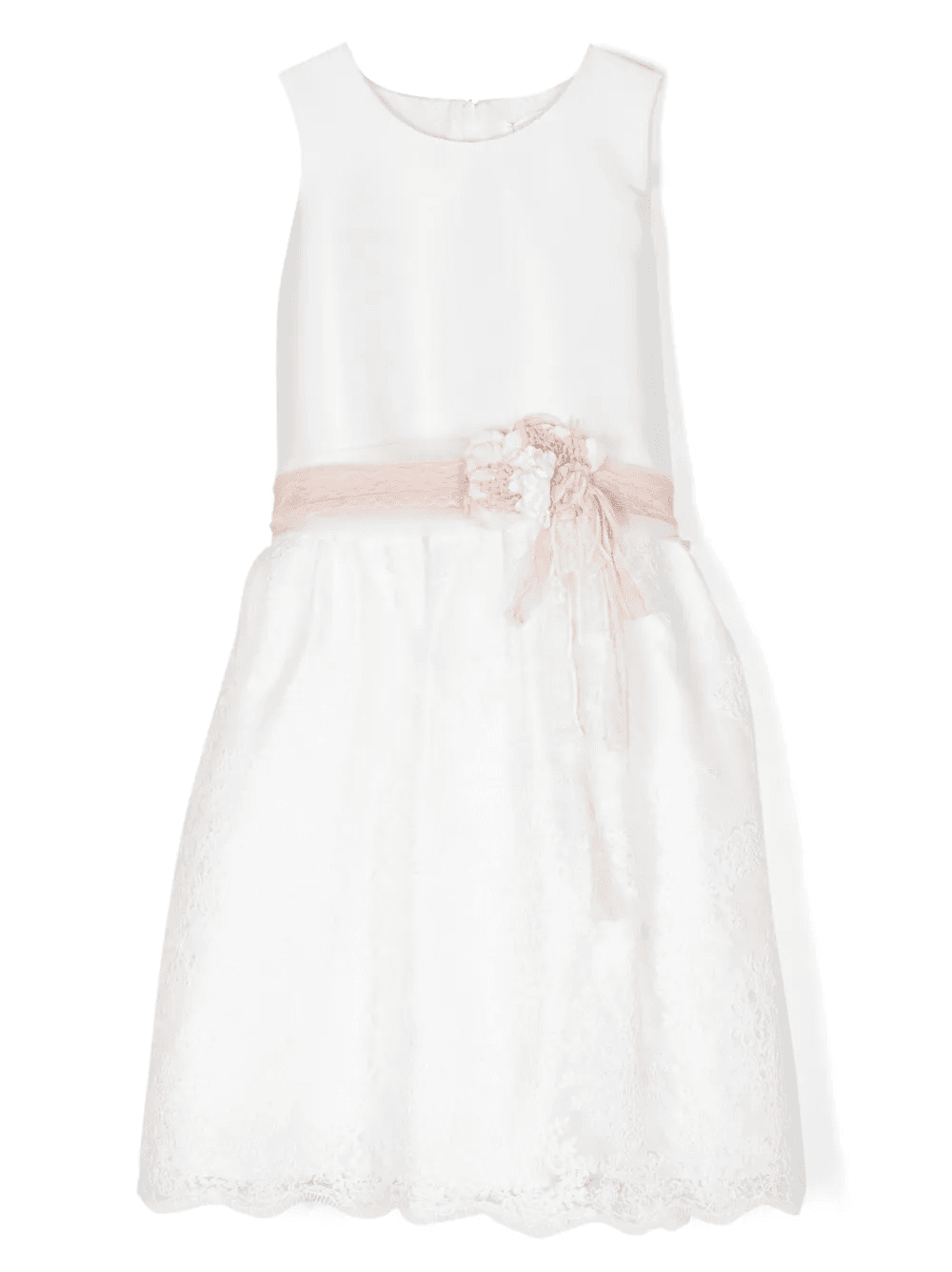 floral-appliqué tulle dress - Image 1