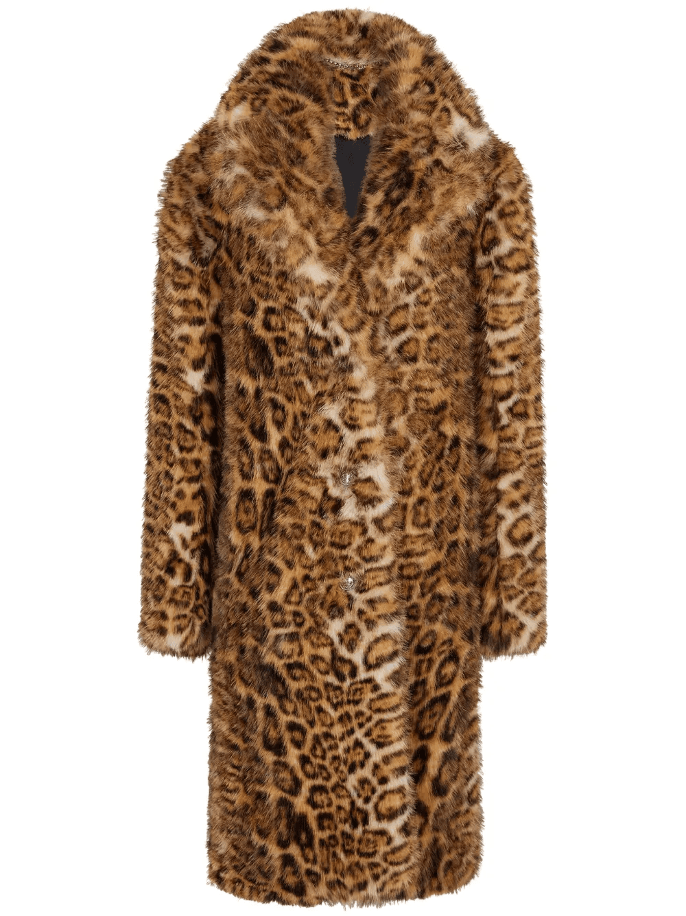 leopard print faux-fur coat - Image 1