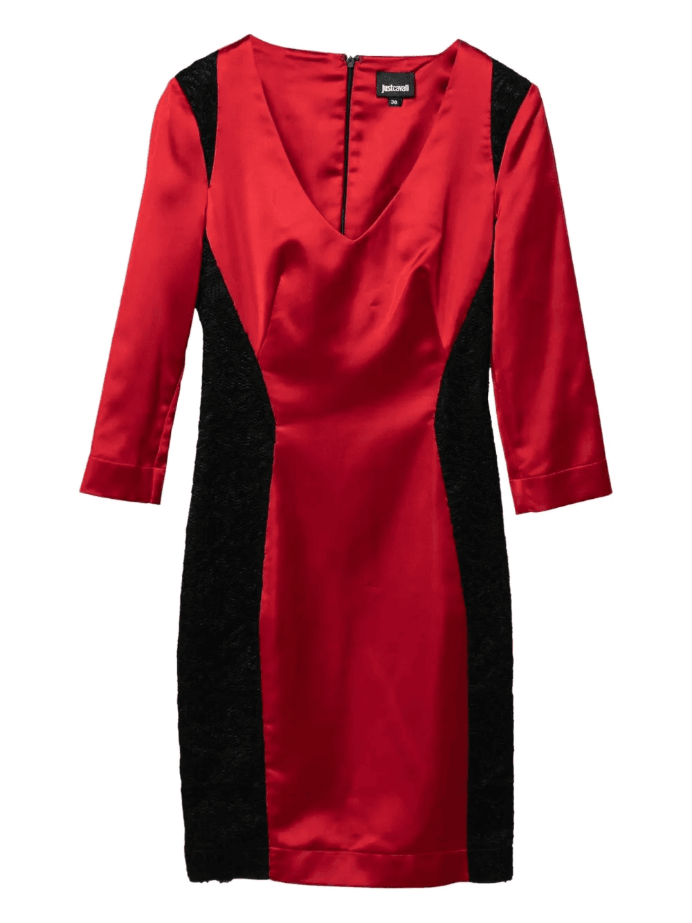 satin panelled dress - Image 1