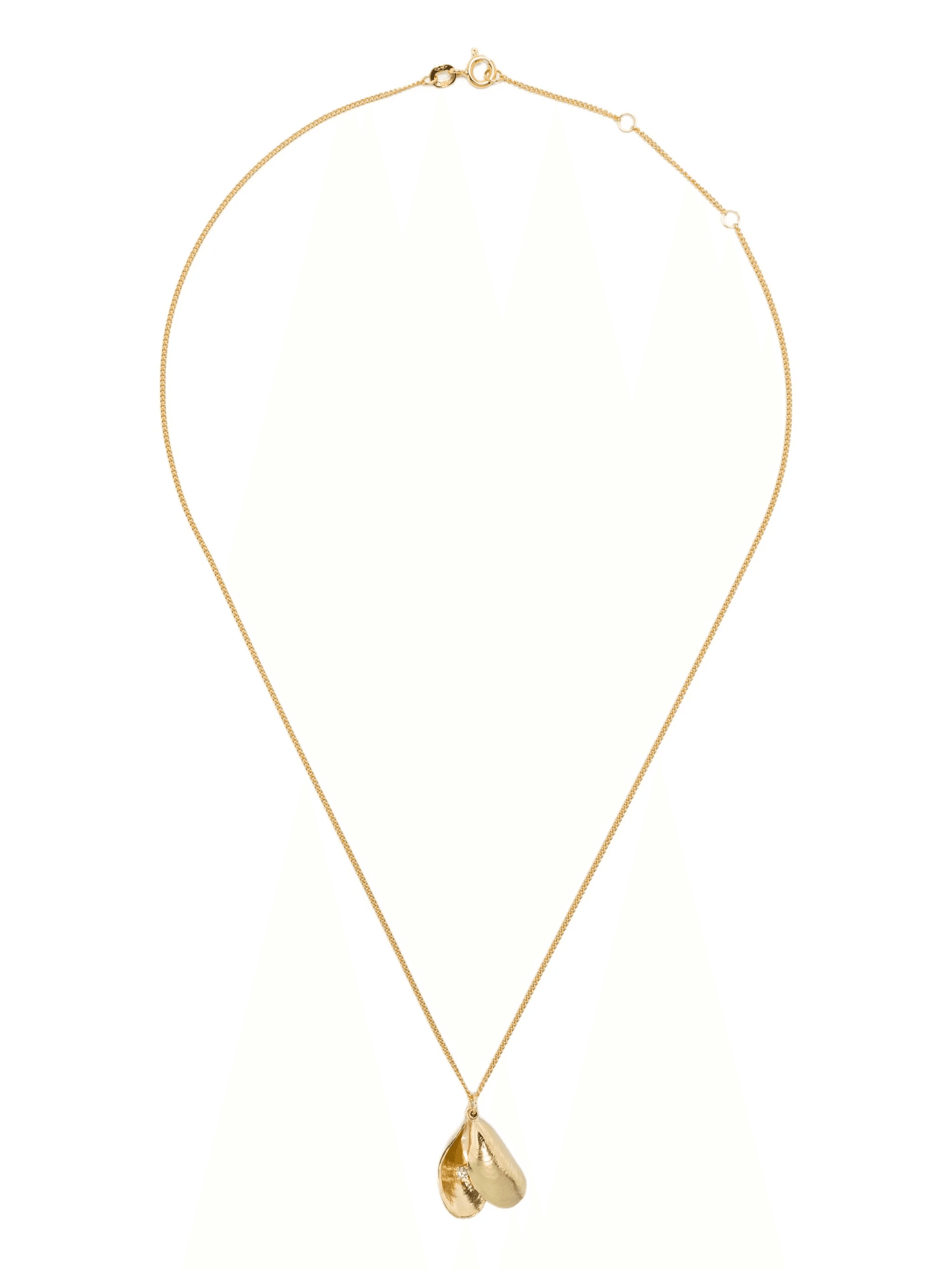 18K gold Mussel diamond necklace - Image 1