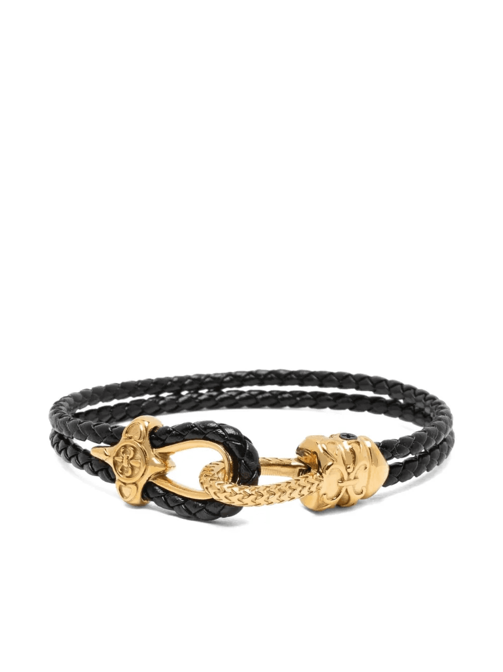 rope-clasp leather bracelet - Image 1