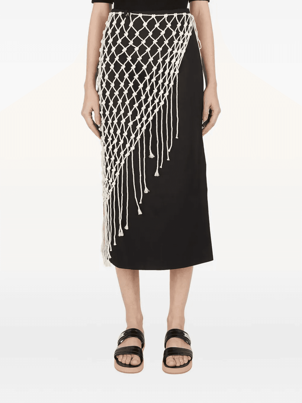 macramé-overlay skirt - Image 1