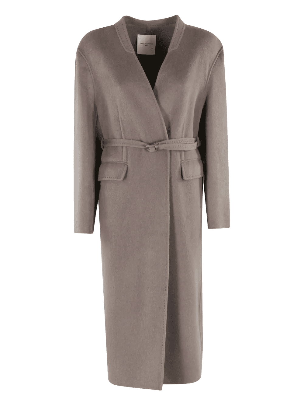belted single-breasted coat - Image 1