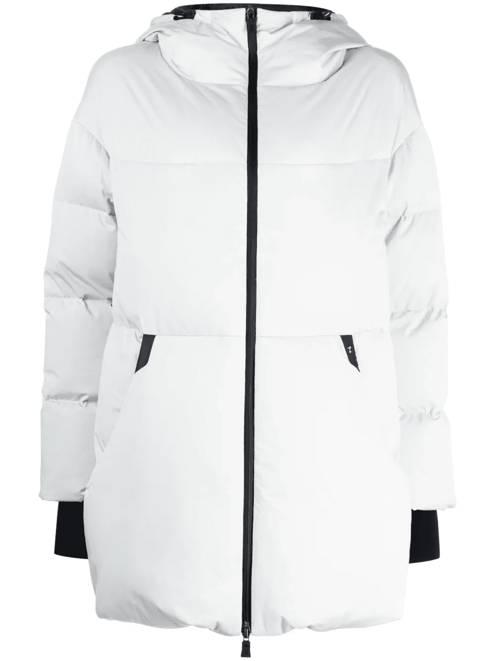 quilted hooded down coat - Image 1