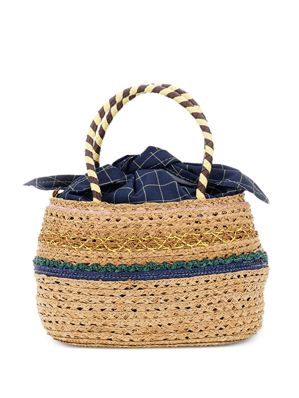 woven top-handle clutch bag - Image 1