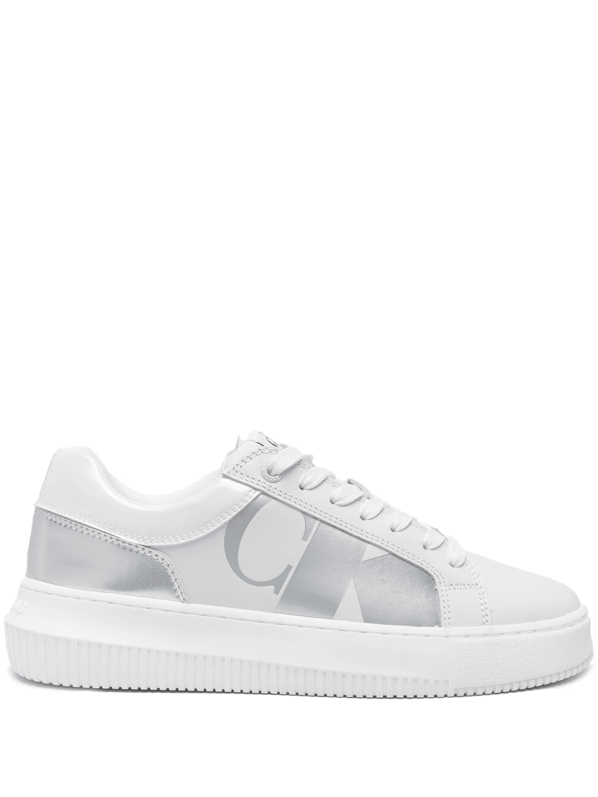 panelled leather sneakers - Image 1