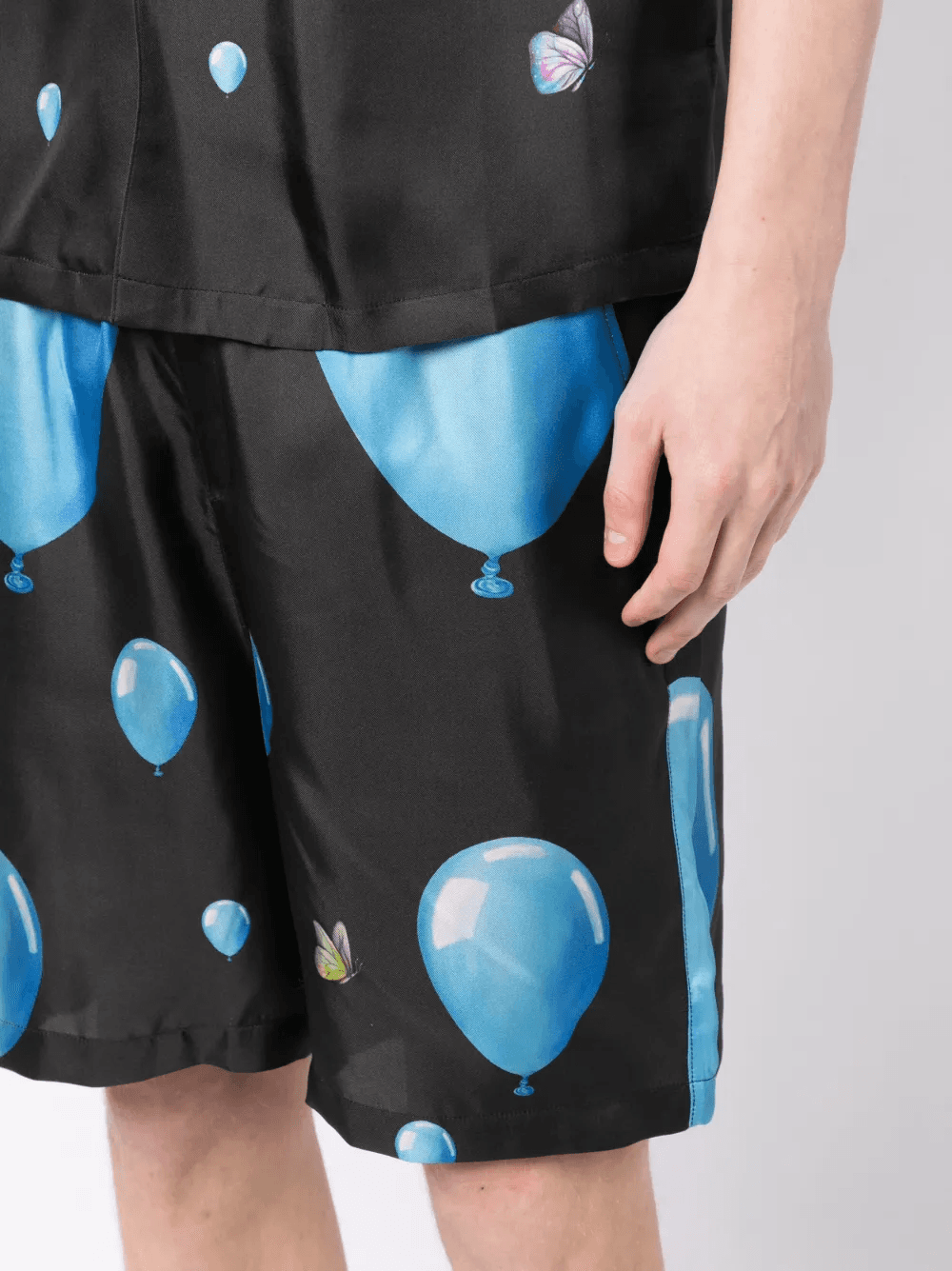 balloon-print silk bermuda shorts - Image 1