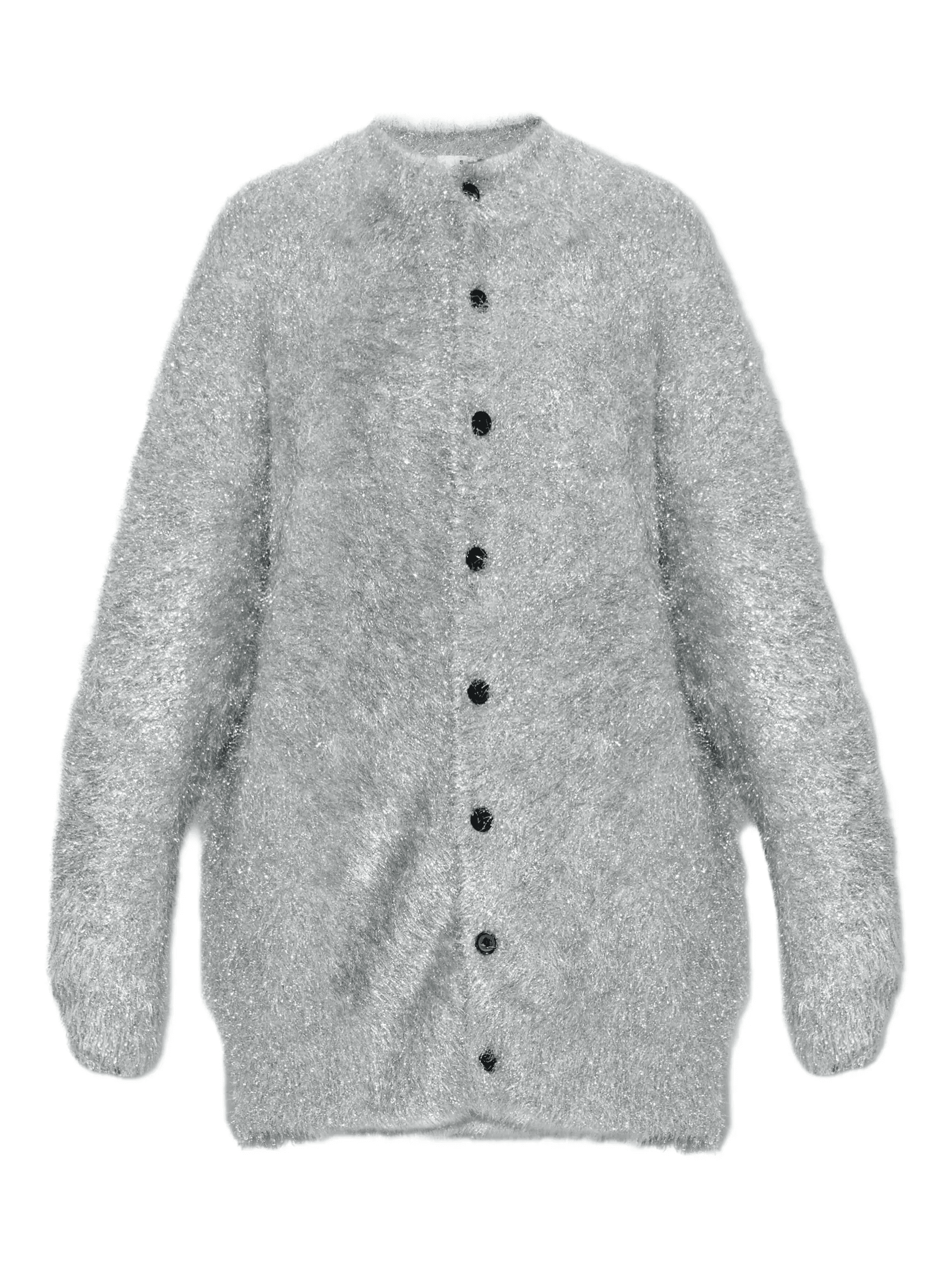 metallic-thread knitted cardigan - Image 1