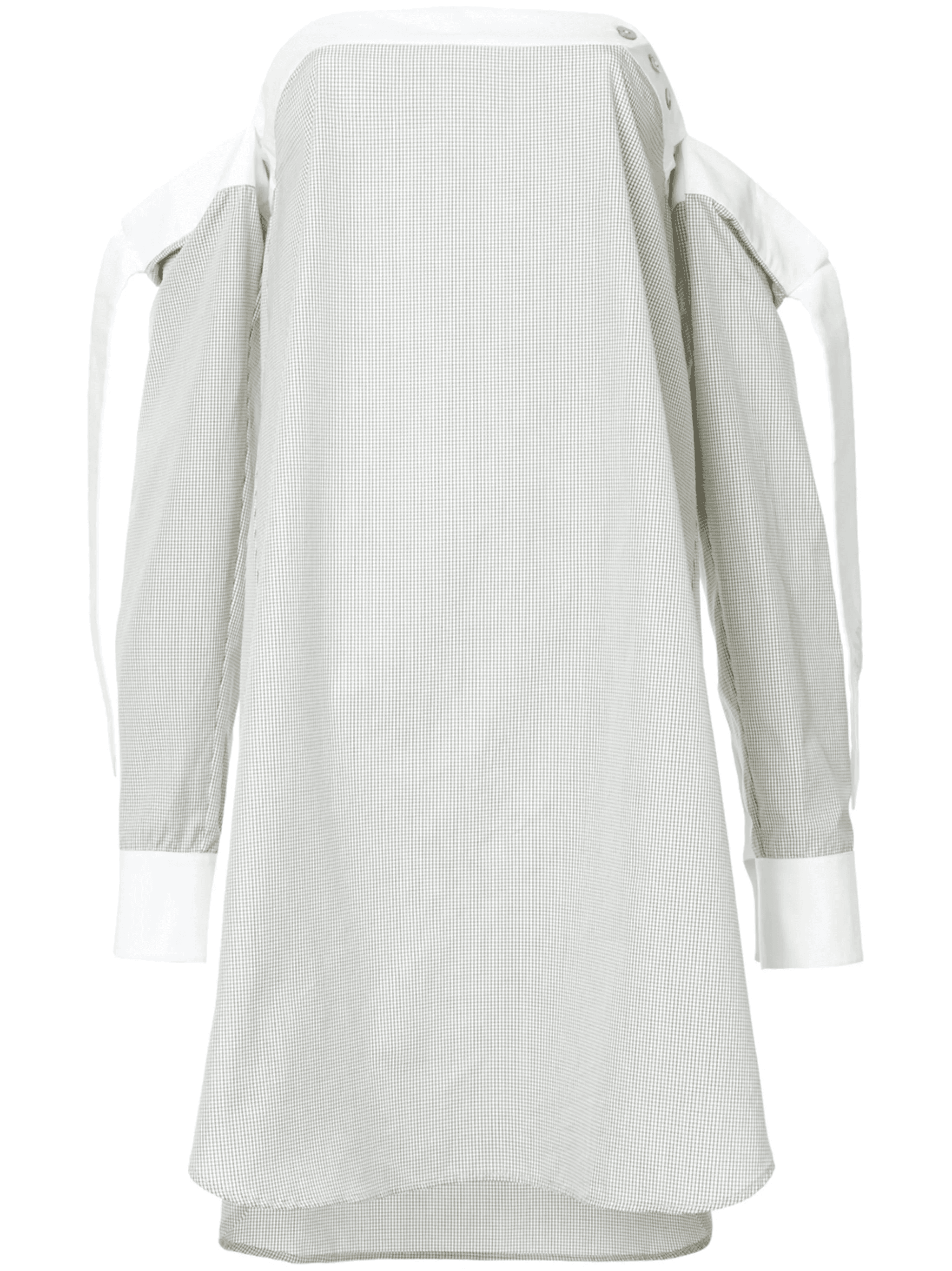 off-shoulder checked dress - Image 1