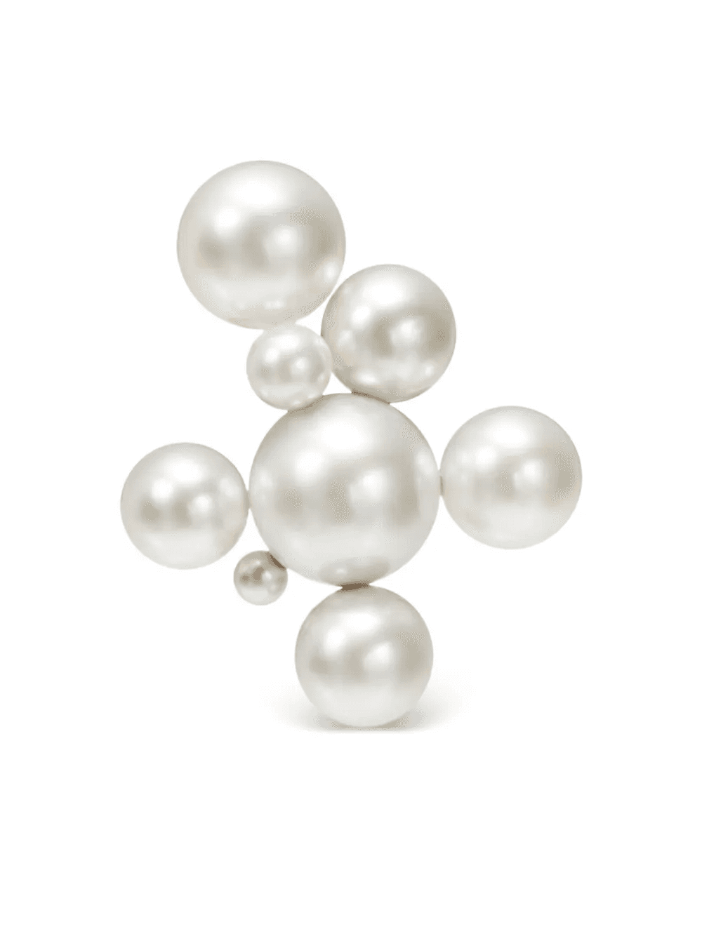 18K yellow gold multi-bubble akoya pearl ring - Image 1