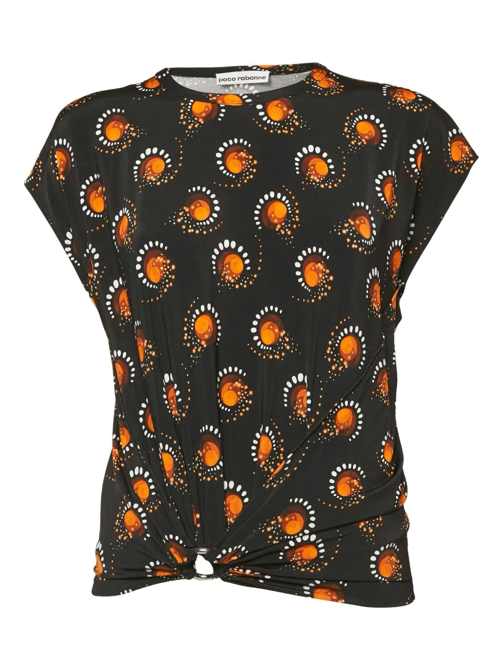 gathered-detail printed blouse - Image 1