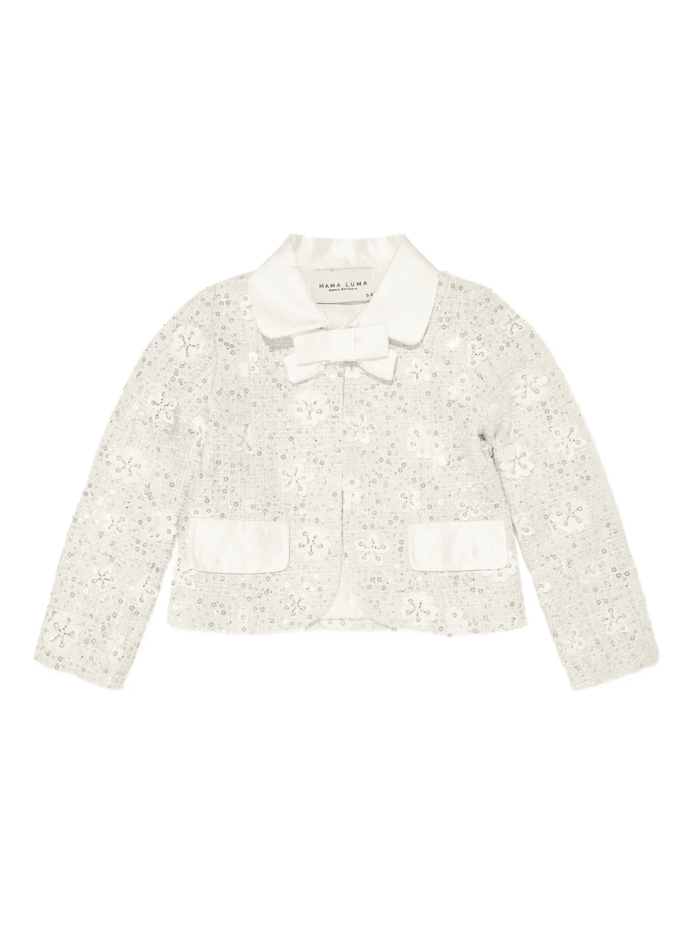 sequin-embellished bow-detail jacket - Image 1