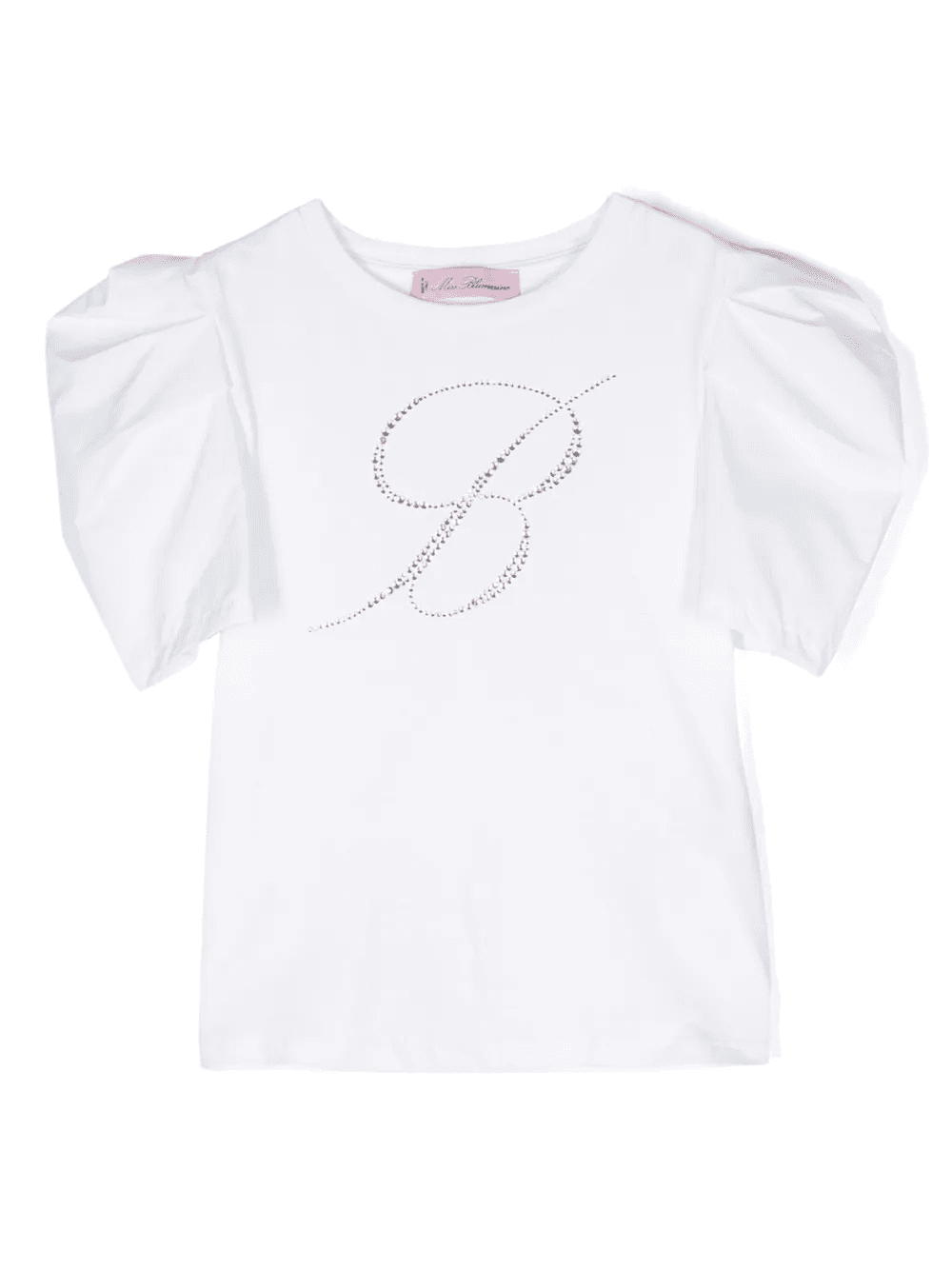 logo-embellished puff-sleeve T-shirt - Image 1