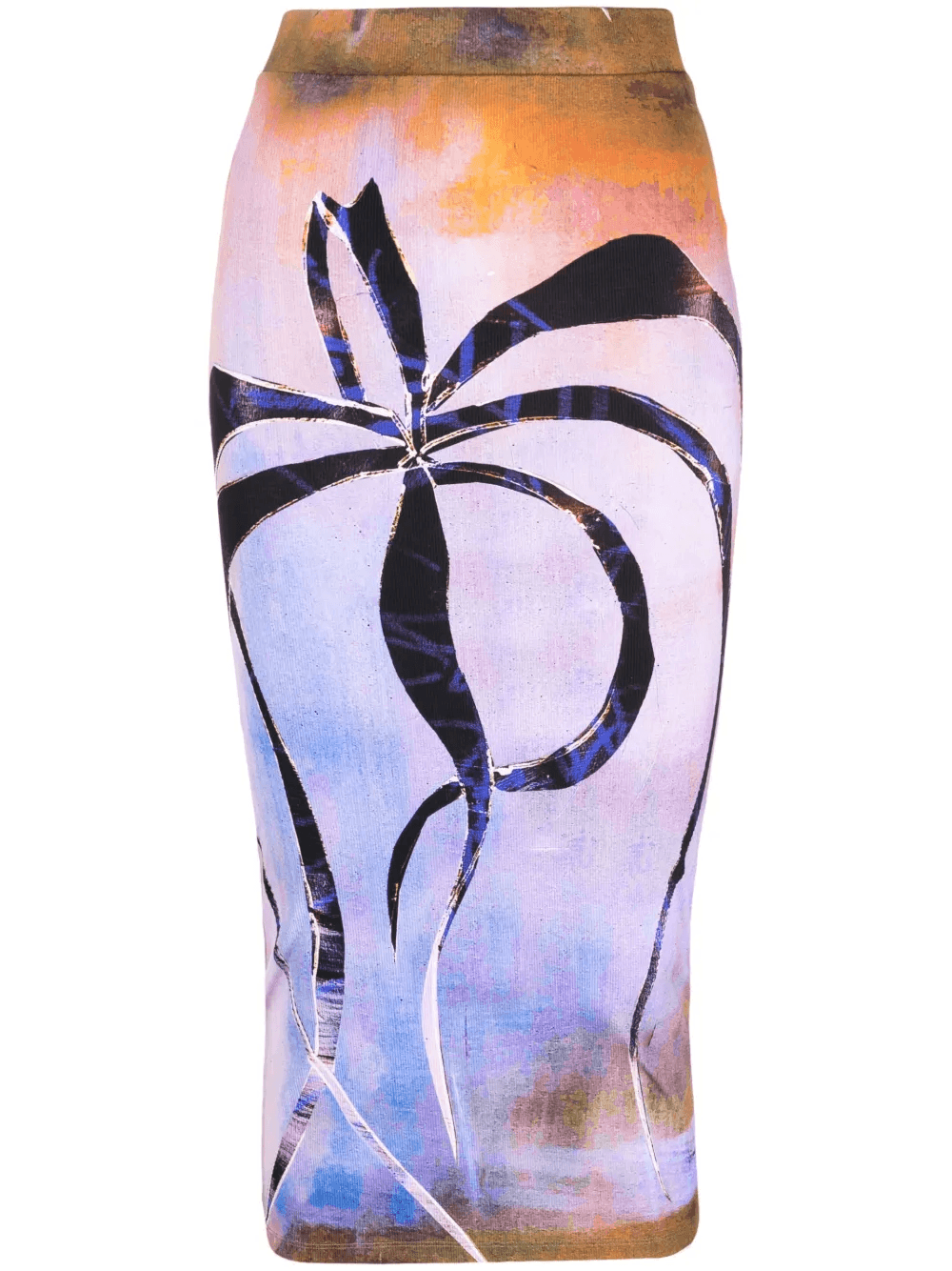 Enigma-print jersey midi skirt - Image 1
