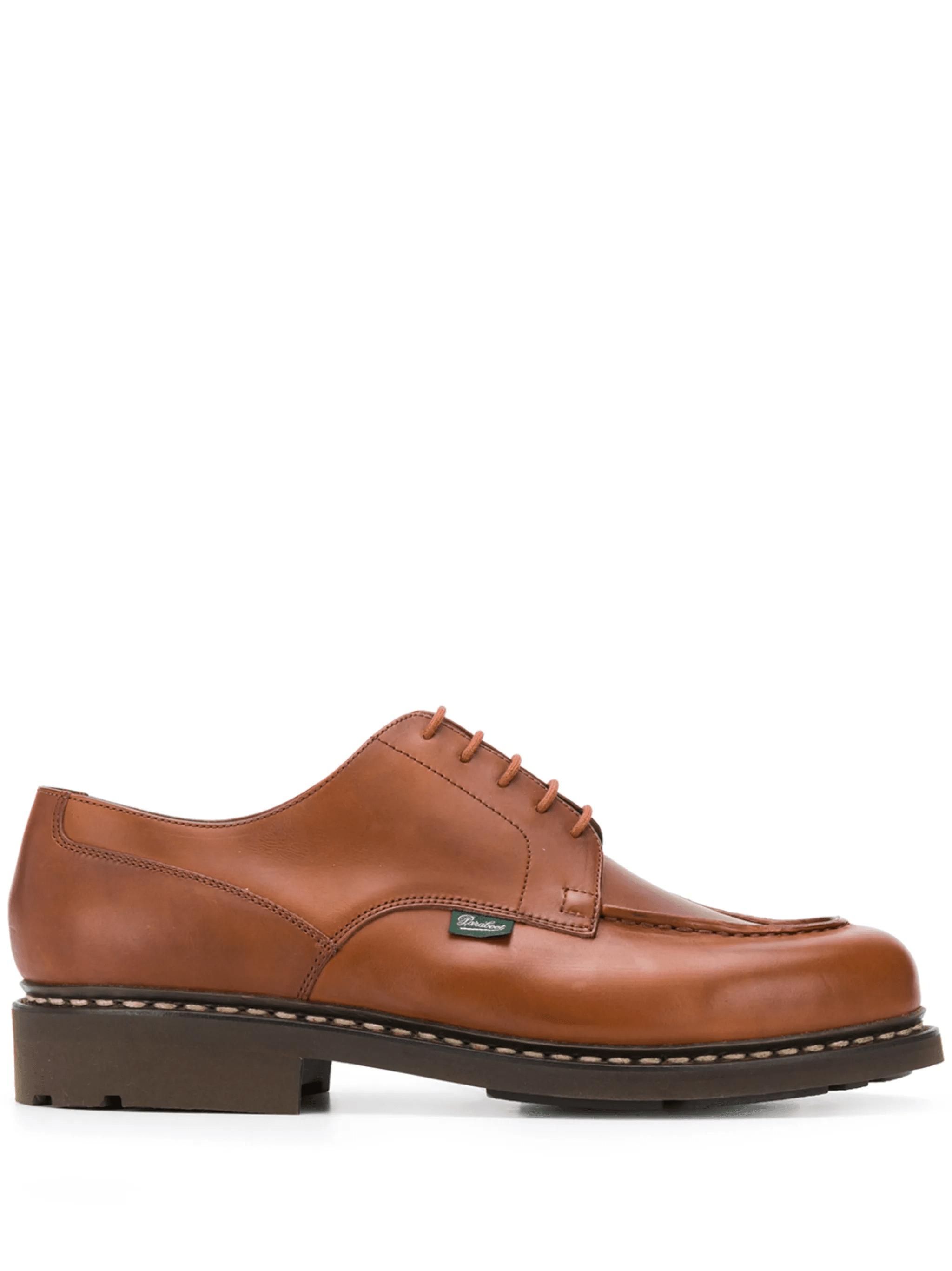 stitch-detail leather derby shoes - Image 1