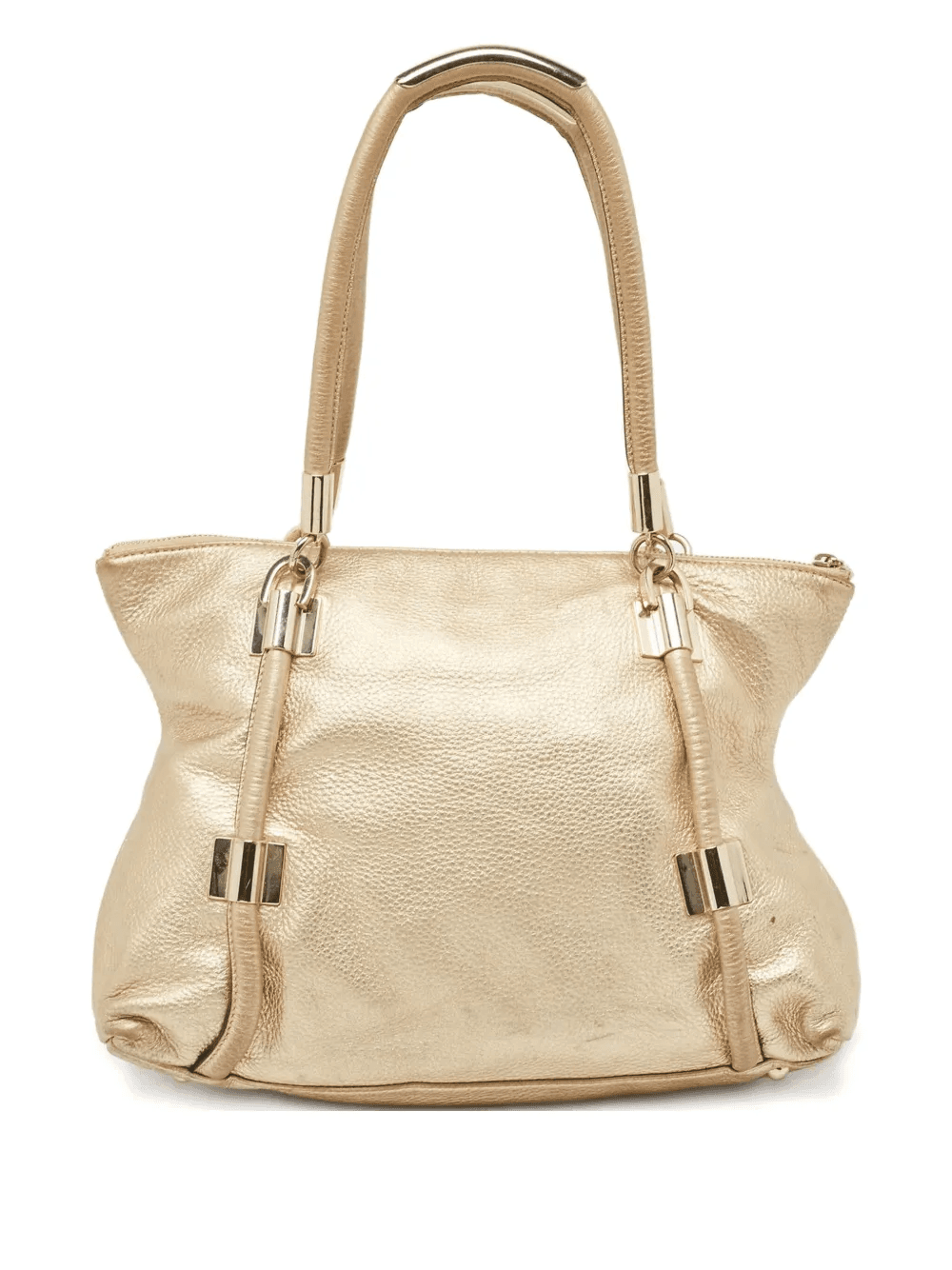 metallic-effect leather shoulder bag - Image 1