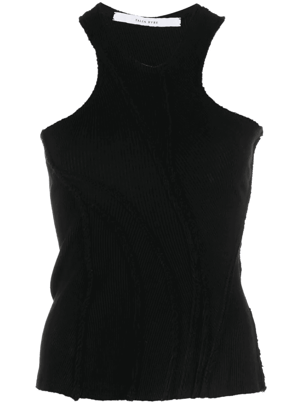 rib-knit halterneck tank top - Image 1