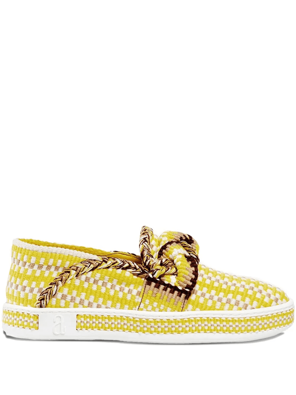 checked braided-detail espadrilles - Image 1