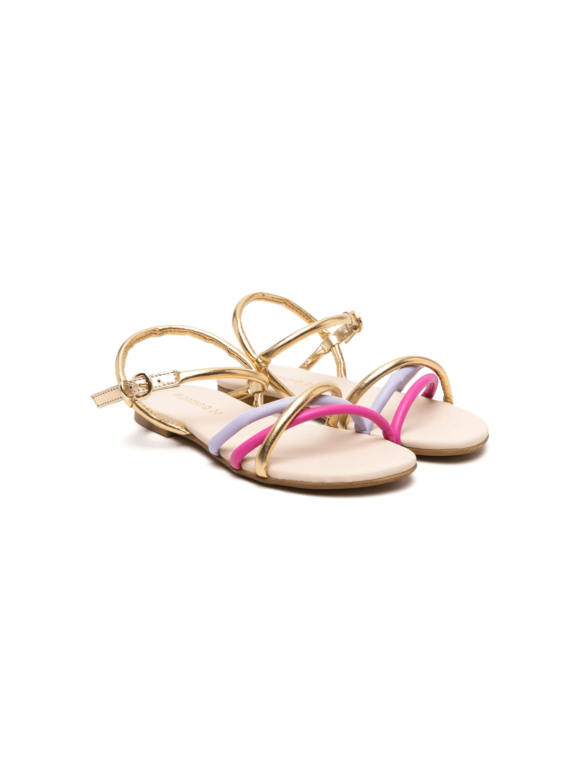 open-toe leather sandals - Image 1