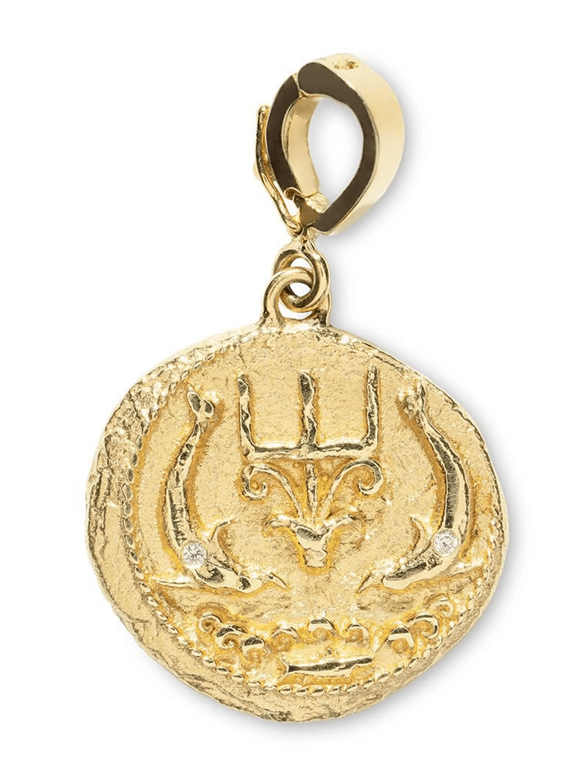 18kt yellow gold small Of The Sea Coin pendant - Image 1