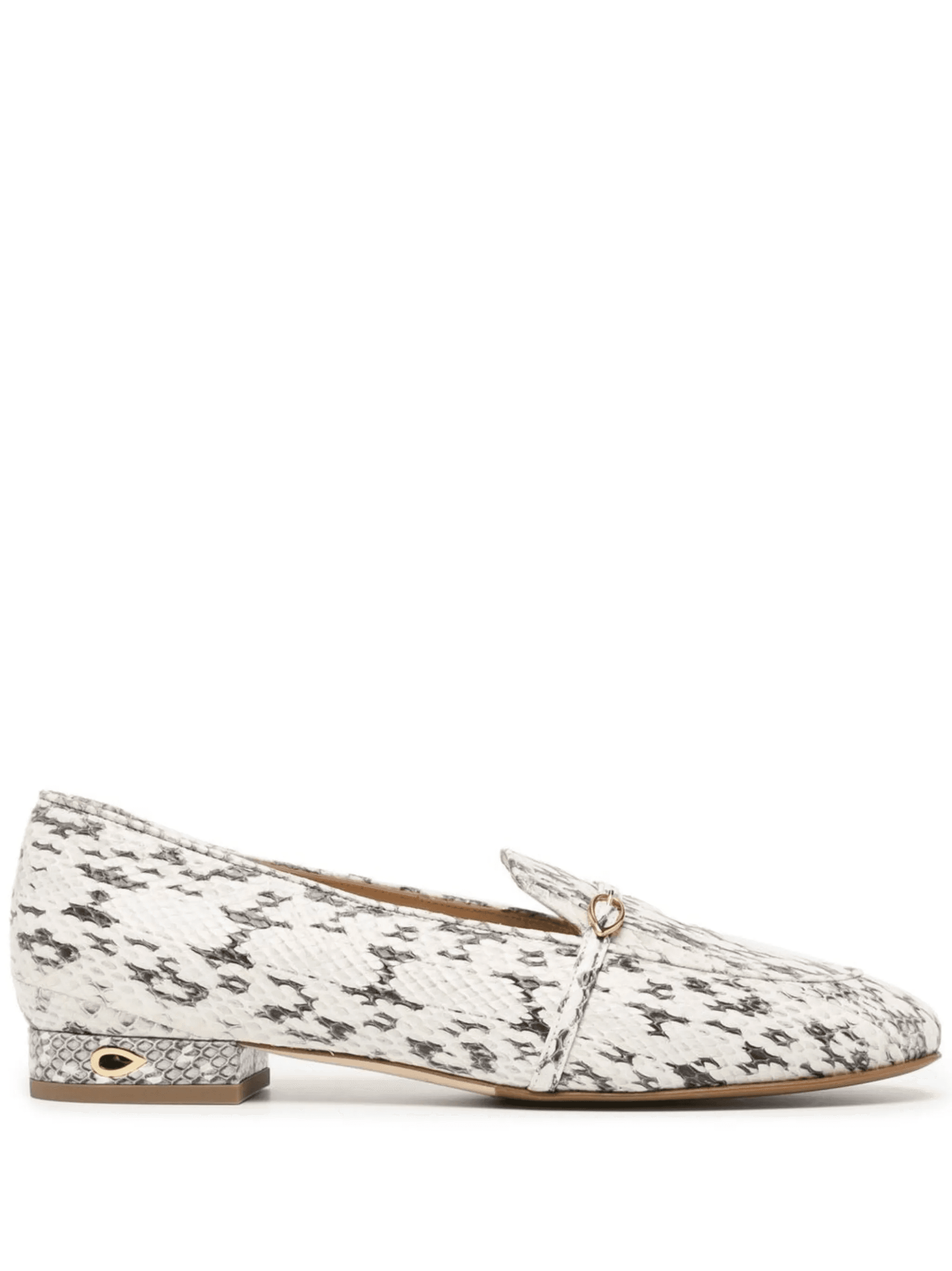 snakeskin print loafers - Image 1