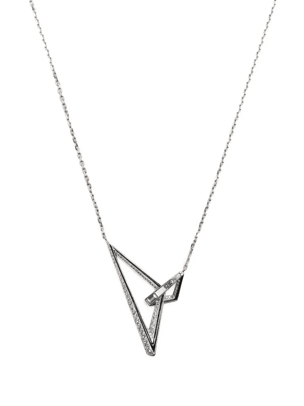 18kt white gold Vertigo Obtuse diamond pendant necklace - Image 1