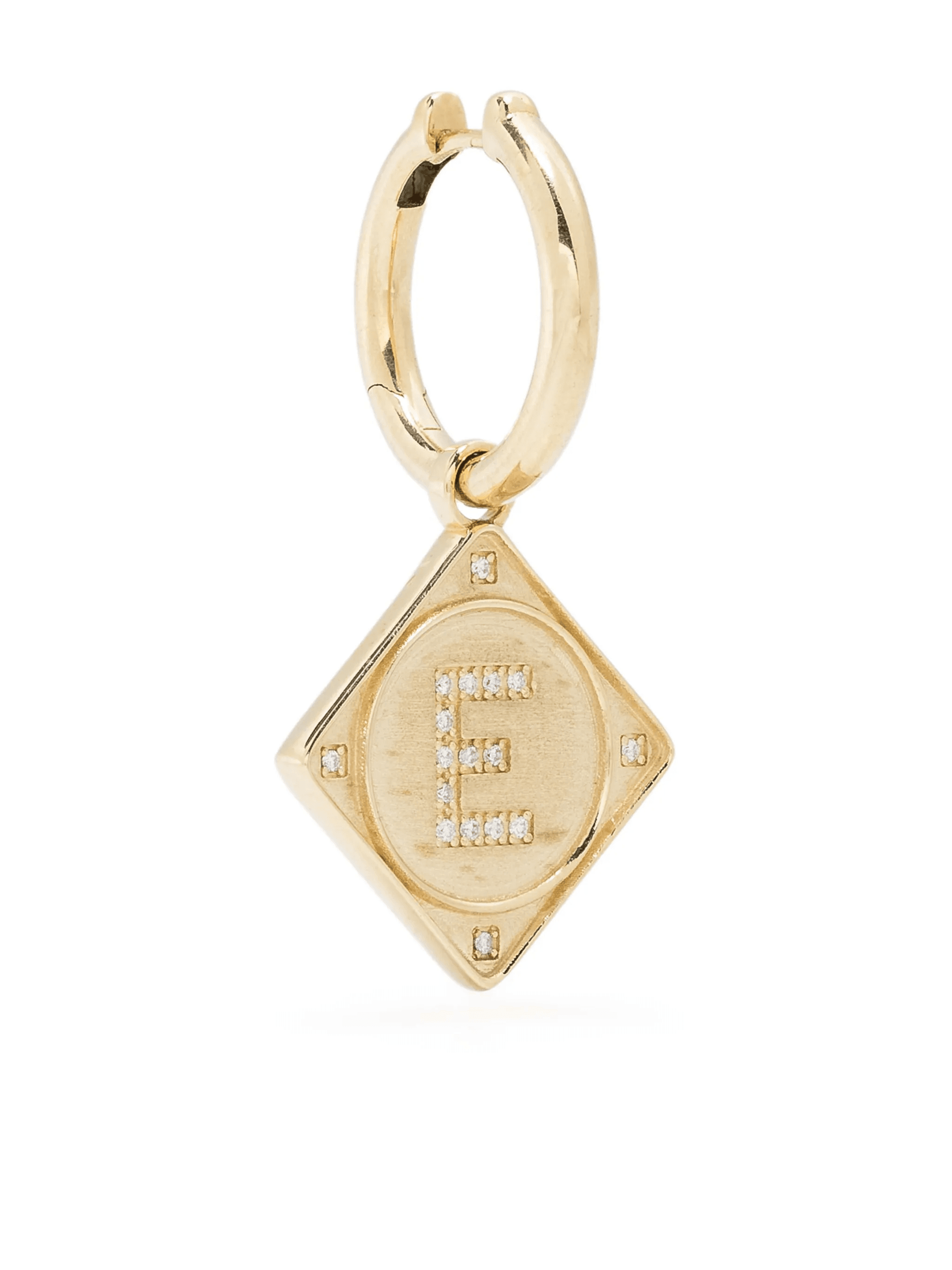 14K yellow gold Bruno diamond single earring - Image 1