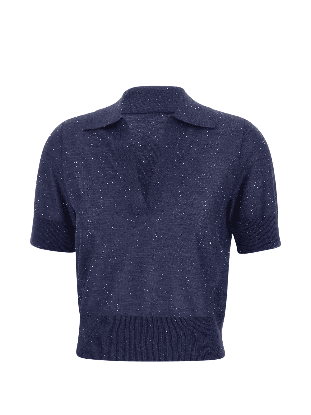 sequin V-neck T-shirt - Image 1