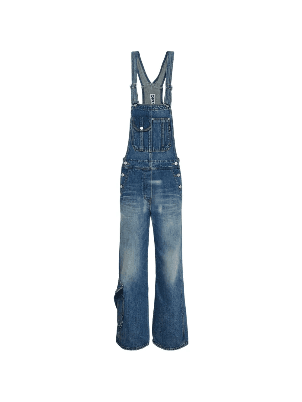cargo pocket denim overalls - Image 1