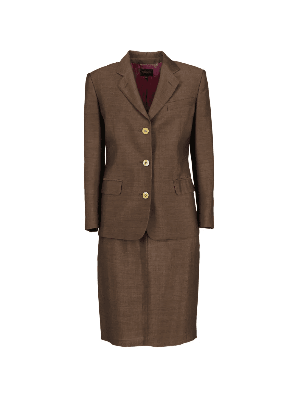 padded-shoulder blazer suit - Image 1