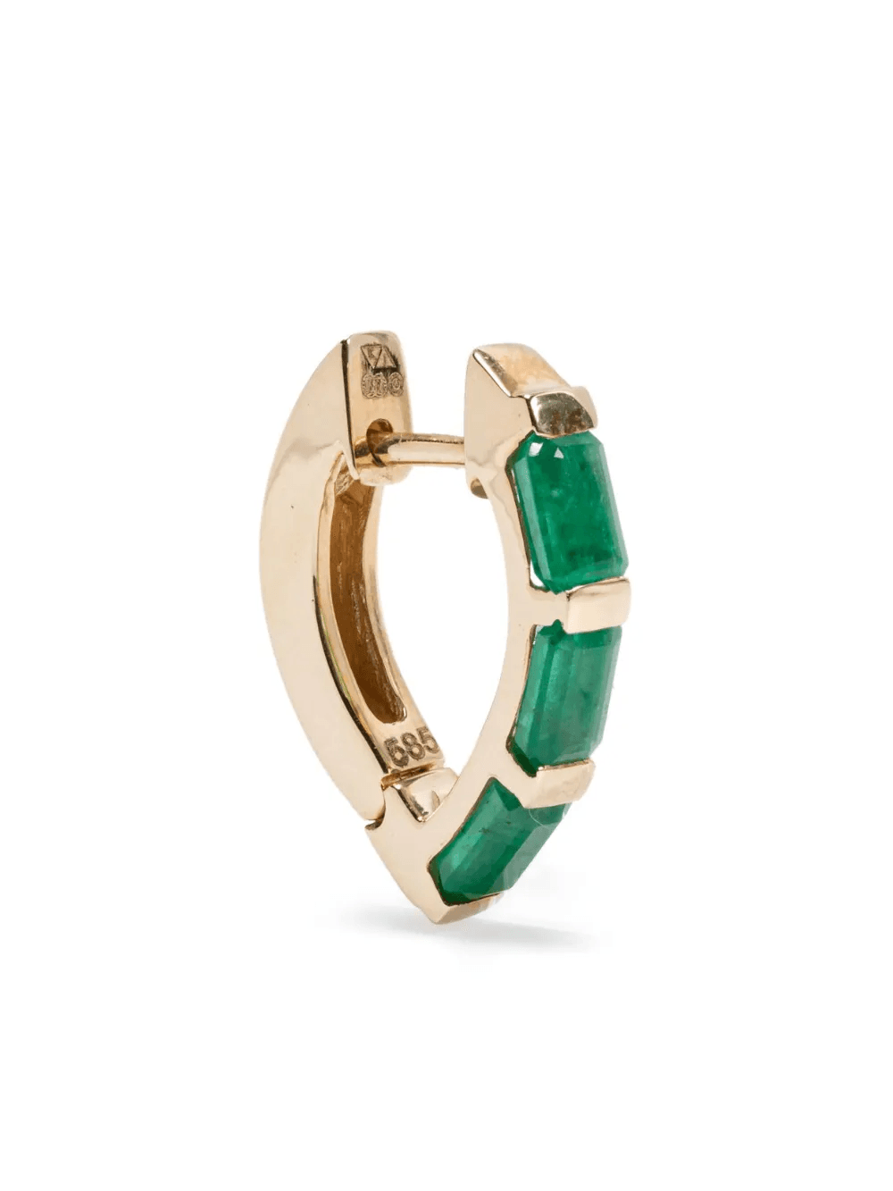 14kt yellow gold Creo emerald single earring - Image 1
